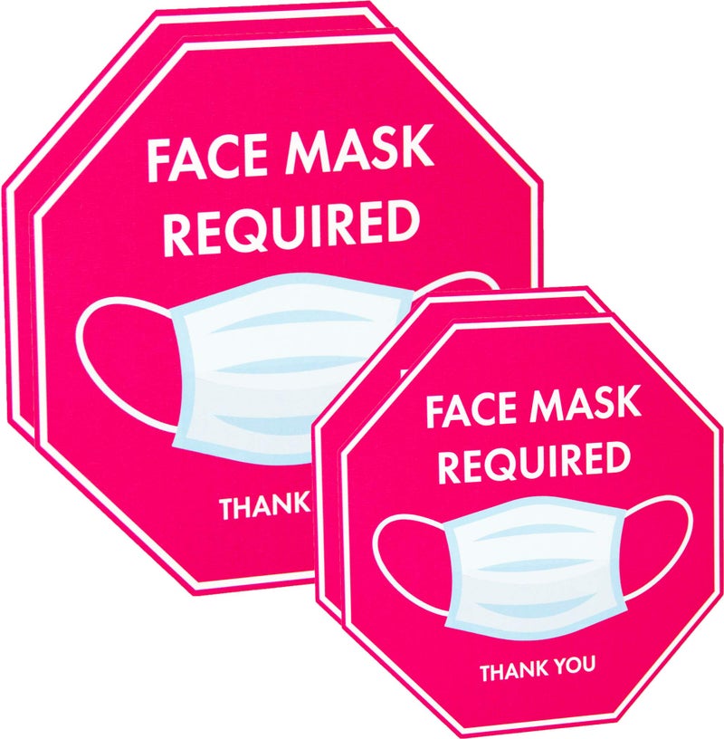 TRUSTY Removable and Reusable Face Mask Required Signs (Set of 4) - Image 1